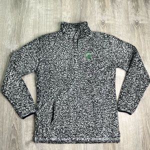 Michigan State Spartans Sherpa 1/4 zip Sweater